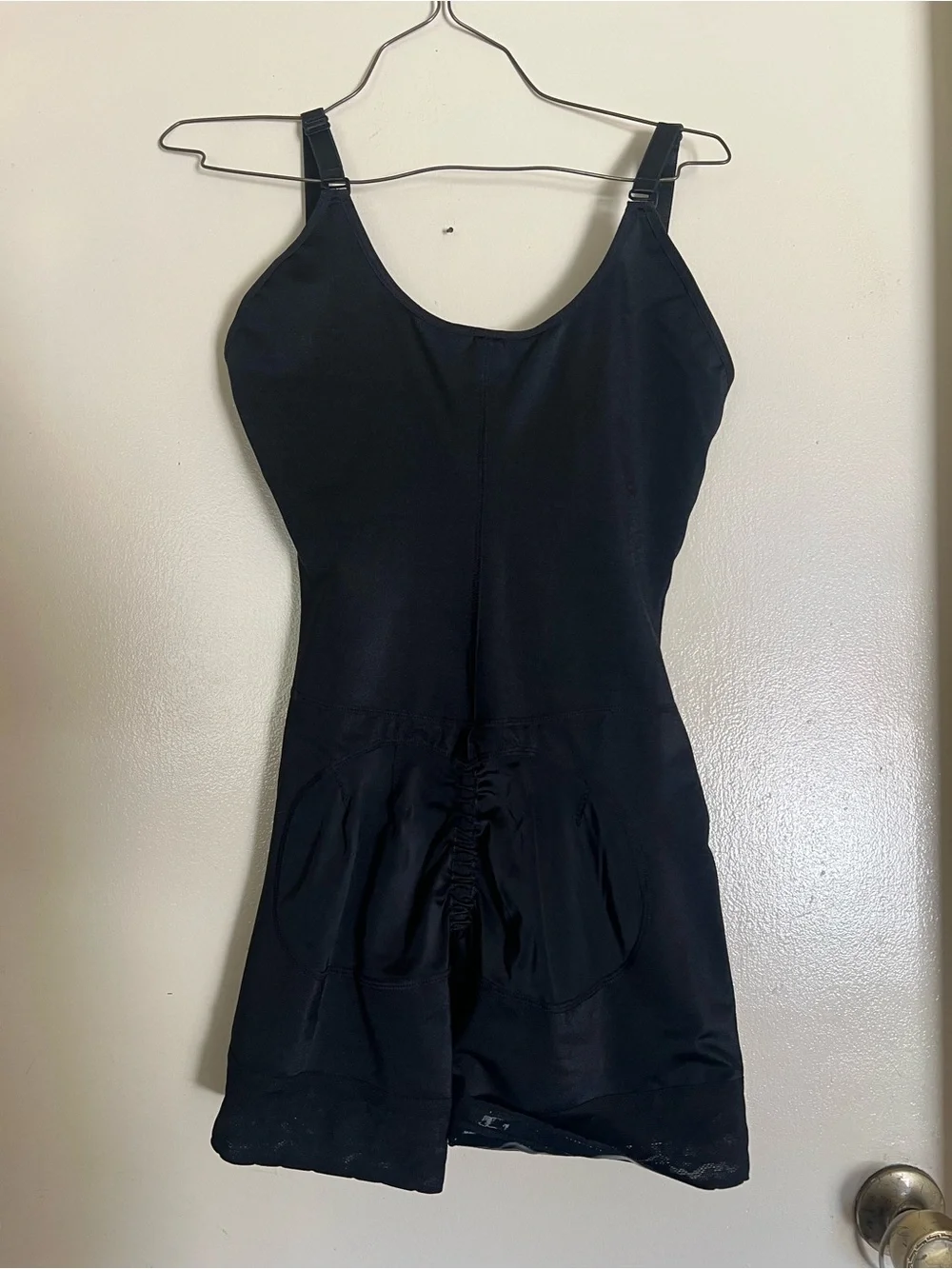 Vanna  Belt Black Scoop Neck Bodysuit